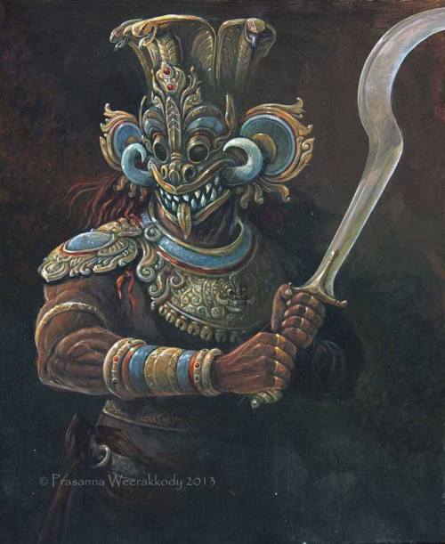 arjuna-vallabha:Masked sinhala warrior bt Prasanna Weerakkody