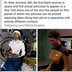 sositomaske:  Source: @powerfulblackstories #BlackExcellence #BlackGirlMagic #BlackGirlsrock #Space #spaceship #NASA #science #maejemison #first #StarTrek #trekking #trekkie #natural #drmaejemison #astrology #glow #astronomy #astronaut #naturalhair