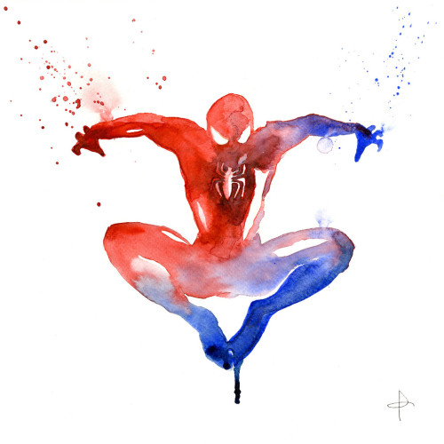 herochan:Superhero WatercolorsIllustrations by Blule 