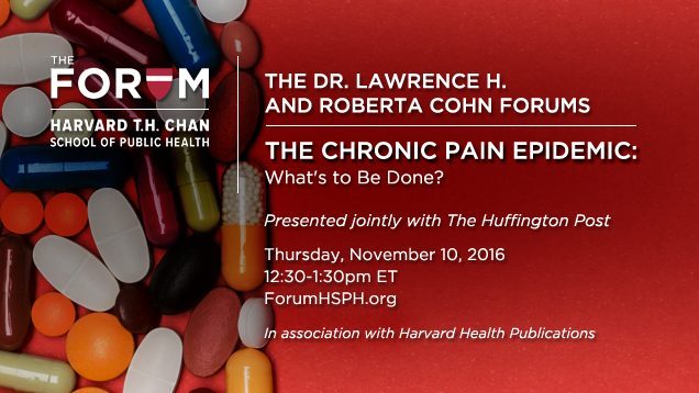 EVENT DESCRIPTION:
THE CHRONIC PAIN EPIDEMIC: What’s to Be Done?
More than 100 million Americans struggle with chronic pain, according to one Institute of Medicine estimate, at an annual cost of as much as $635 billion in treatment and lost...