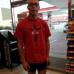 Hungover in my undies at petro Canada