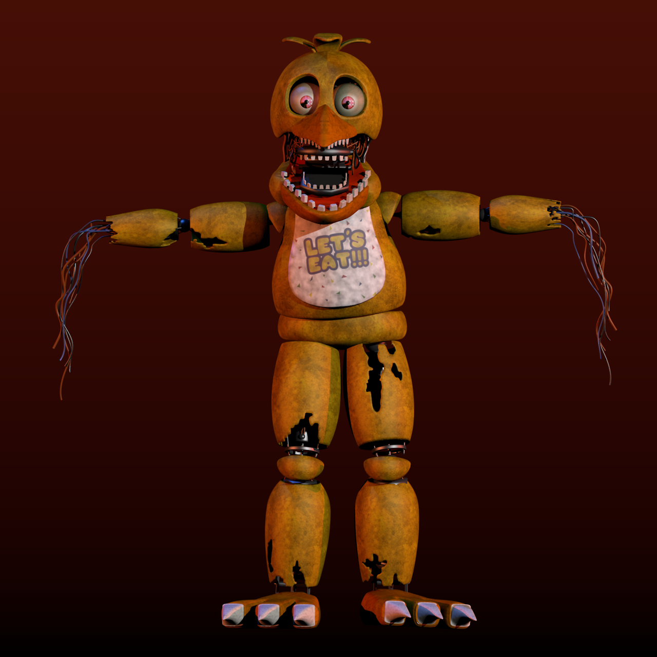 Ultimate FNaF Model Pack on X: Withered Chica by @tm_animations  @thunderbob333 Textures by @flaviuusss WFoxy and Unwithereds coming soon!   / X