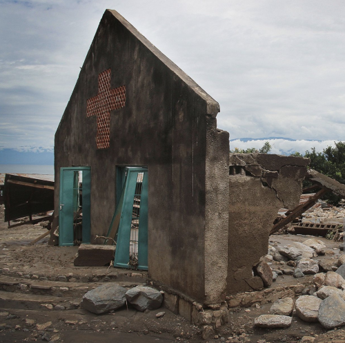 Church in the village of Rutunga, Burundi, destroyed by heavy flooding, 2015.&gt; Photo: Landry Nshi