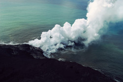 ieg:  lava + sea = lots of steam by Matt