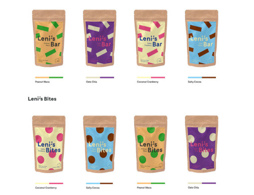 Cheerful branding for a line of all-natural granola mixes, design by Germany-based Make Studio