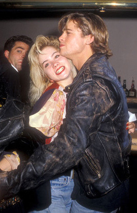 vintagesalt:  Christina Applegate & Brad Pitt, 1988