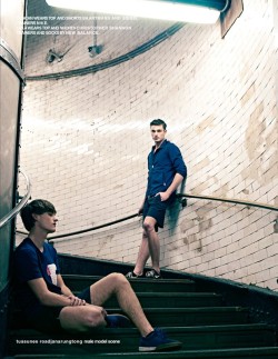 malemodelscene:  Duncan Proctor &amp; Luka Badnjar by Tussunee Roadjanarungtong for Male Model Scene