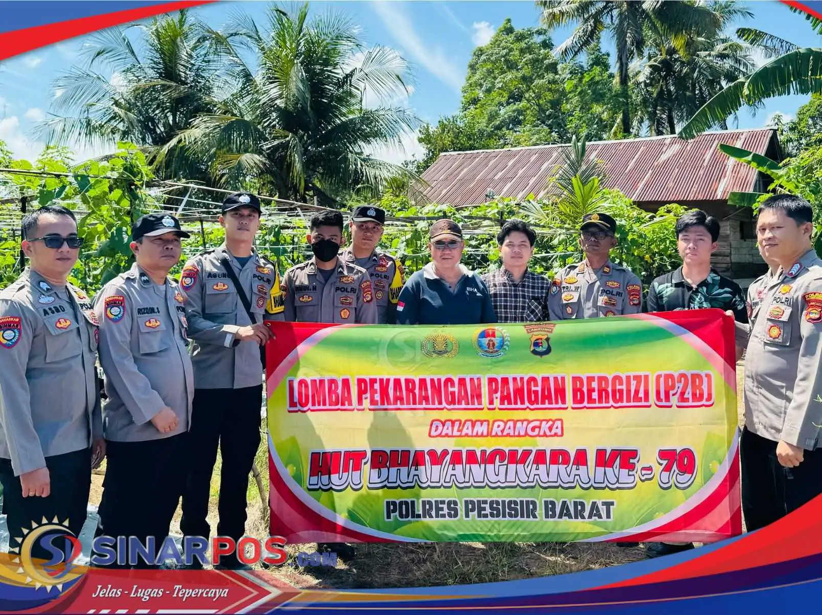 Polres Pesisir Barat Gelar Penilaian Lomba Pekarangan Pangan Bergizi (PPB)