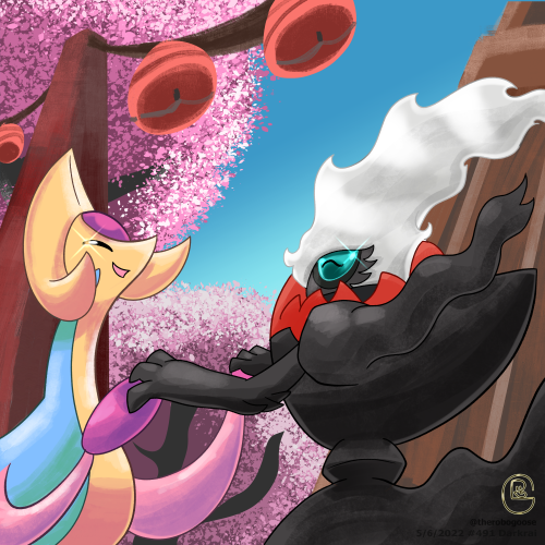  Darkrai is delighted to see that his old friend has arrived. And just in time for the festival, too