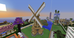 towncreep:  minecraftbeef:  Towncreeps Windmill!  It’s not completely done yet on the inside or it’s surrounding!  I’m so happy wiff it!  aww it&rsquo;s beautiful :)