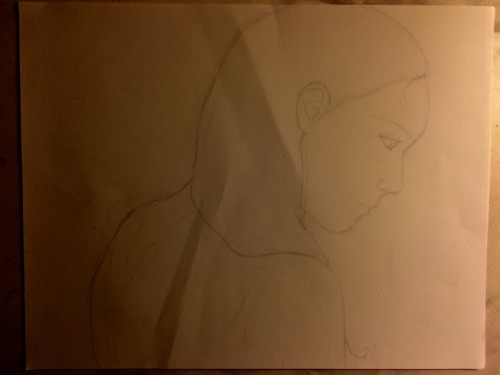 Update (I fixed some stuff and added her shoulders). Okay, I’m going to try to add color now! Wish m