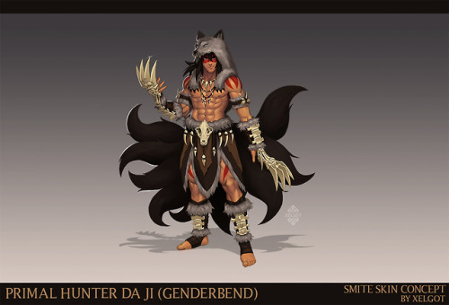 xelgot: Hey guys! Thanks everyone who liked the genderbend skin concept I did for DaJi from Smite so