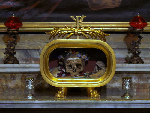 maertyrer:Skull of Saint ValentineBasilica of Saint Mary in Cosmedin 