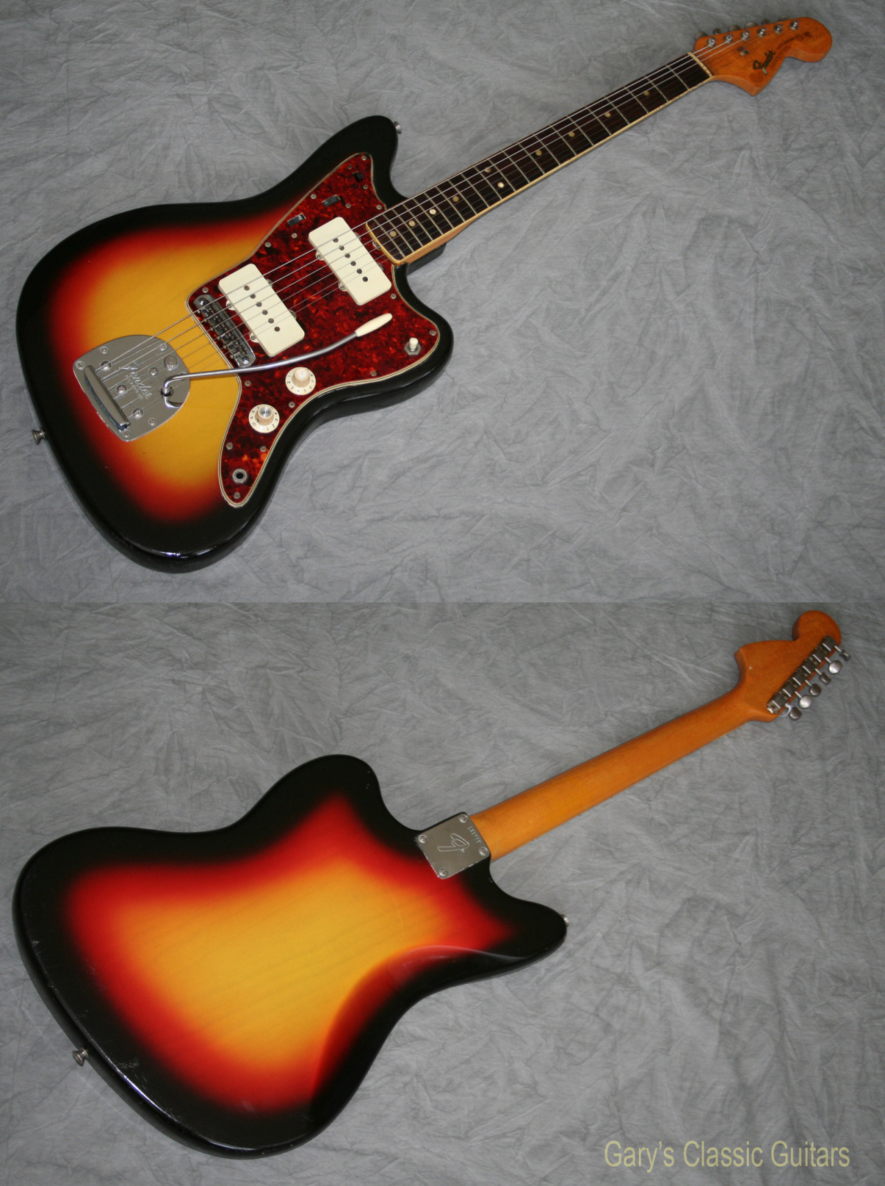 garys-classic-guitars:  1966 Fender Jazzmaster, Sunburst finish, Bound Brazilian