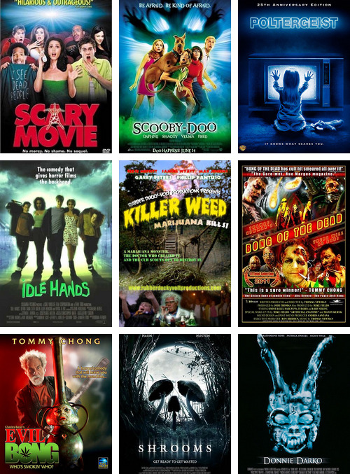 jellyjiggleboy:  weedporndaily:  The Ultimate Stoner Movie List  I found shrooms at my city library of all places 