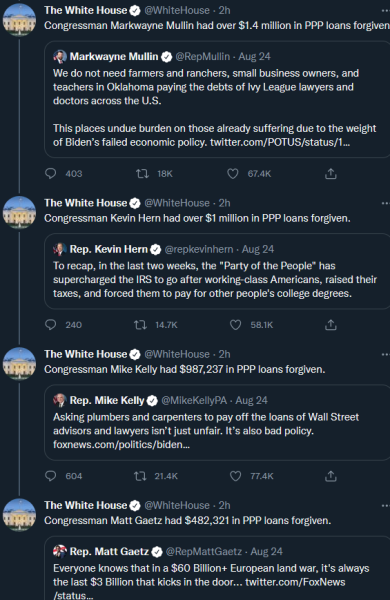 what-even-is-thiss:kineticpenguin:This isn’t photoshopped btw that’s the real White House Twitter I didn’t know that I worked for the White House Twitter account because that’s exactly the kind of fire I’d be constantly raining down on the GOP.