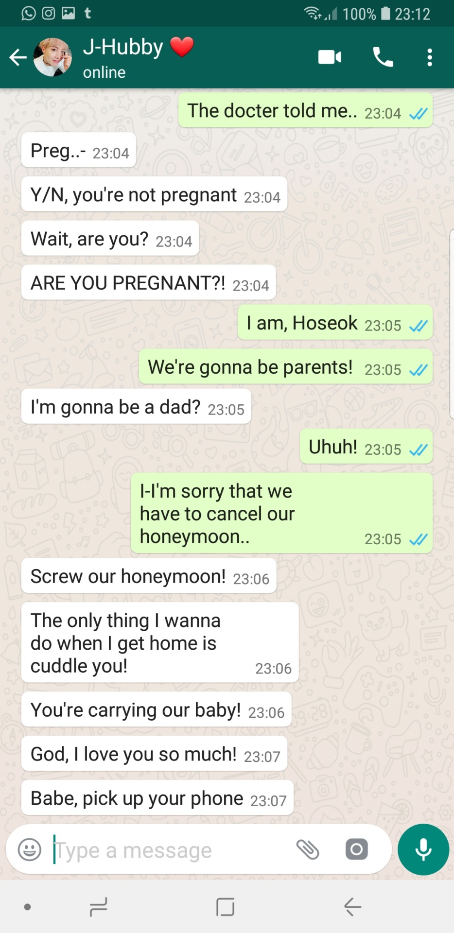 Request Husband Hoseok Texting You While On Tour