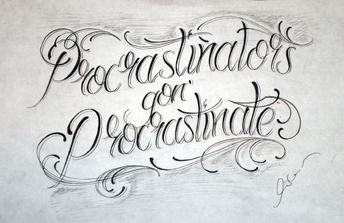 hansonart:Procrastinators gon’ Procrastinate Hanson Art Facebook