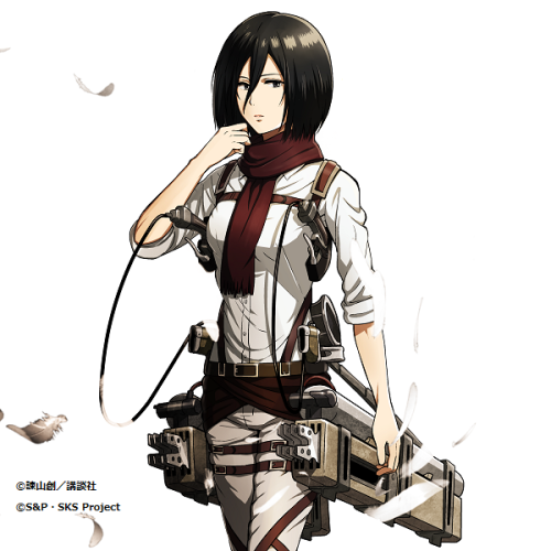 fuku-shuu:  The final Hangeki no Tsubasa images for Armin, Eren, Levi, and Mikasa, from the “Thank You” class!  The in-game versions of the image can be found here and the stats version of the images can be found here! The group version of the