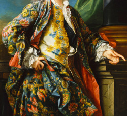 Van Loo. Detail From Portrait Of An Unknown Man, France, 1730-40. Château De Versailles.