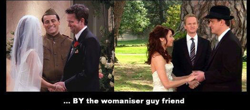 tastefullyoffensive:  ‘How I Met Your Mother’ is Basically Just a Remake of 'Friends’ [via]Previously: Theory of the Pixar Universe 