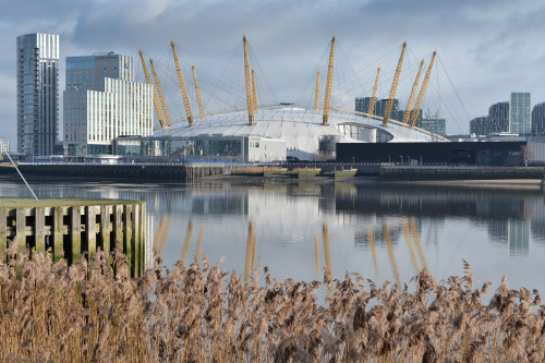 The O2 Arena from the Isle of Dogs