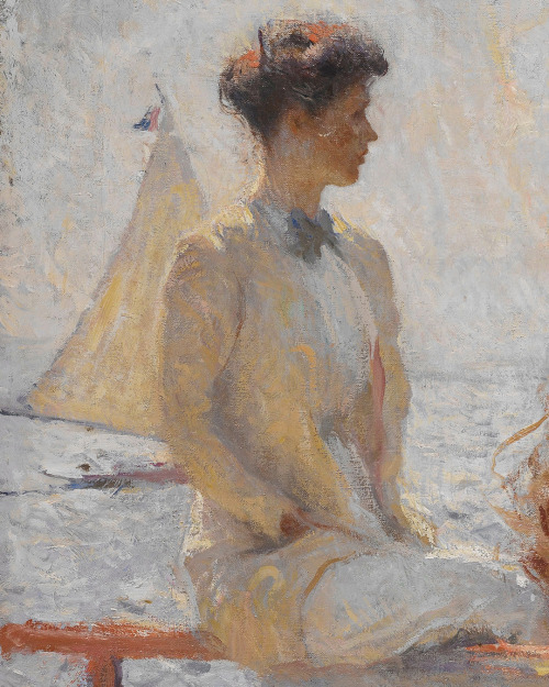 mysteriousartcentury: Frank Weston Benson (1862-1951), Summer Day, 1911, oil on canvas, 91.7 x 81.5 