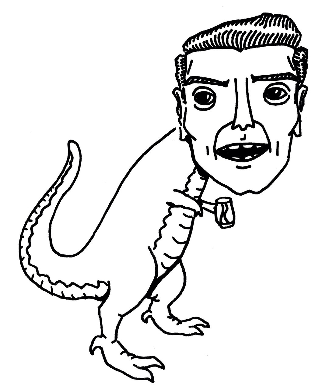 ismaelandia:  ¡Tiranosaurio rex con la cabeza transformada en la de un hombre con