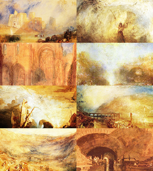 kleinecharlotte:Art History Meme [6/8] Artists↳ Joseph Mallord William Turner (1775-1851)  Light is therefore colour. 