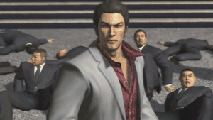 caocaowearsprada:  The things Majima does for you, Kiryu. You don’t find friends