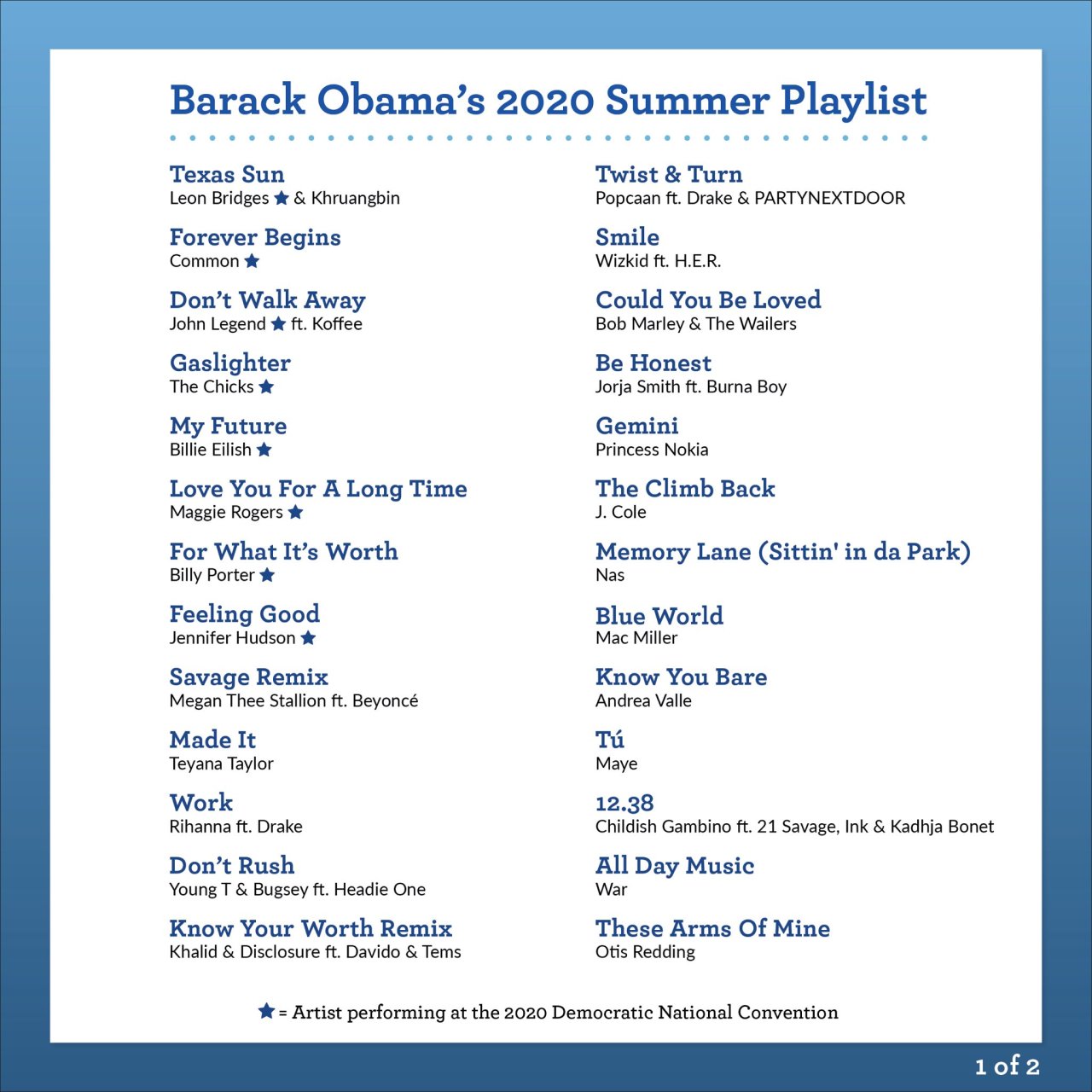 Barack Obama Featured “12.38″ by Childish Gambino in His 2020 Summer Playlist
“12.38″ by Childish Gambino ft. 21 Savage, Ink and Kadhja Bonet released earlier this year as a part of Gambino’s album “3.15.20″
Click here to view Obama’s full...
