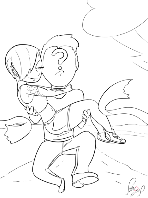 bubbleberrysanders:  bubbleberrysanders:  Reposting these sketches together. Anon Carries Horsegirls.   people-fied pone ladies