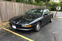 rosspetersen:  1989-1997 BMW 850i spotted in the Chicago area.This smooth looking BMW 8-series coupe is powered by BMW’s 5.0 liter V12 that produced 300 horsepower (221 kW).  The least expensive 8-series was around ๖,000 USD which translates to 责,121