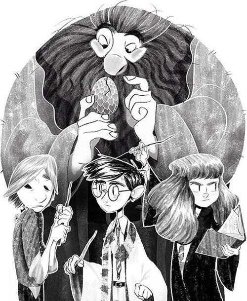 ✨by @tomwilltell #harrypotter #hogwarts #kidlit #childrensbook #illustration #instaart #instaartist