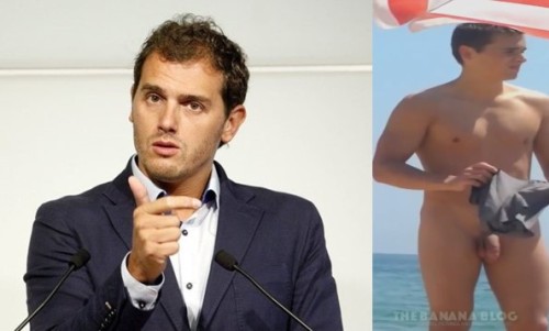 notdbd:Spanish politician Albert Rivera Diaz posed nude for a campaign poster  in 2006. Someone has discovered that he’s gotten nude on the beach as  well. Finally, a politician with nothing to hide. 