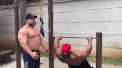 thickmusclesworld:Fernando Noronha Maradona and Christian Lucena - shirtless buddybuilding 3