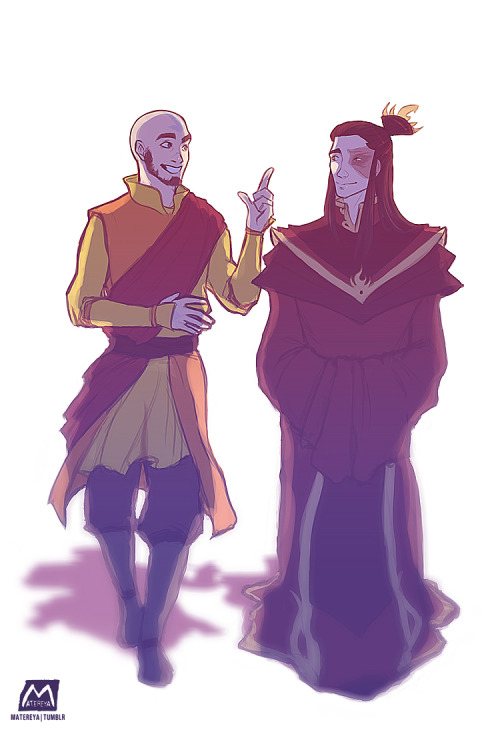 incorrectatla: matereya:Avatar Aang and Fire Lord Zuko the dweebs, being all BFF and hanging out tog