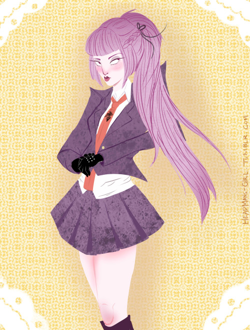 headmans-girl:  an anon requested Kirigiri with a ponytail awhile ago and i have finally delivered. 