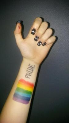 Showing My Support For Orlando (The Rainbow Is Where I Used To Cut Myself. 230+ Days