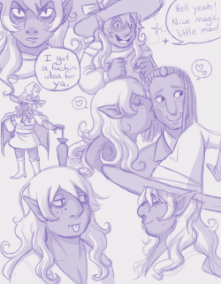 degravitify: i’ve been having trouble actually finishing drawings lately, but here’s a mess of taako doodles (+ a kravitz)