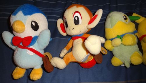 pacificpikachu: Japanese Pokémon Mystery Dungeon plushes, from the Time/Darkness/Sky era.