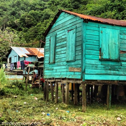 XXX wheredoyoutravel:  Garifuna house. Green. photo