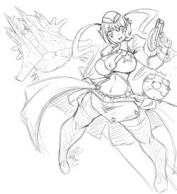 dragoontequila:  Bullet Soul JUN fanart wip.