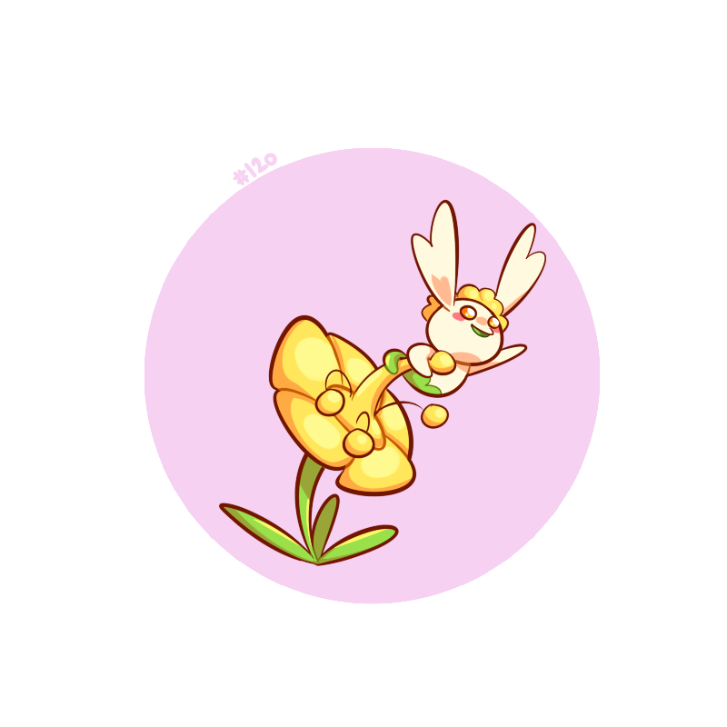 mametyramon: day 120: yellow flower flabebe