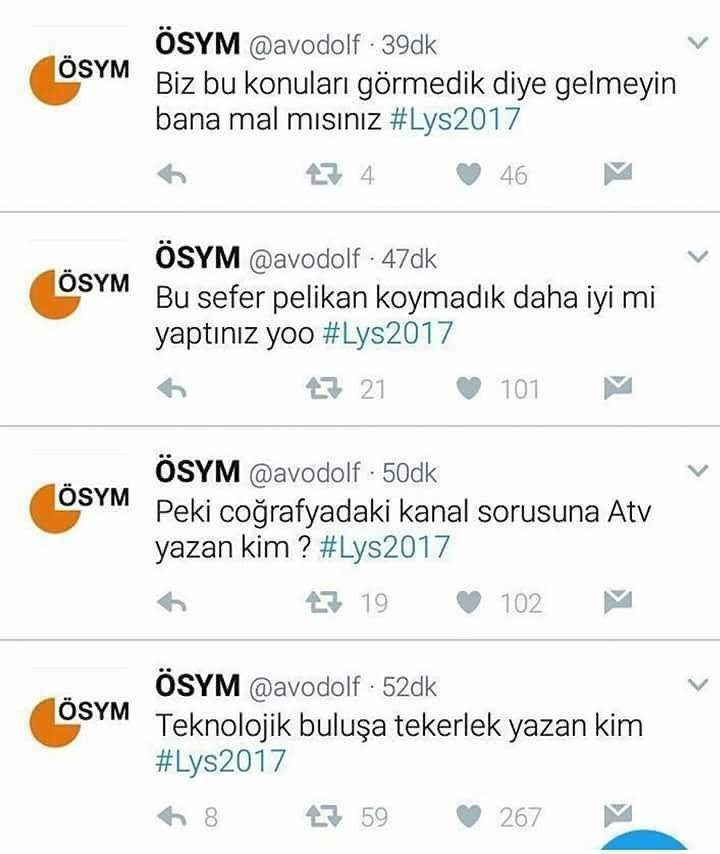 ÖSYM
Biz bu konuları...