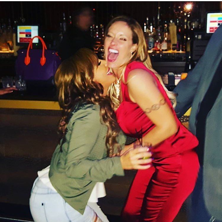 Stealing a moment with my boo @evanotty 🍾👯♥️💋 by richelleryan