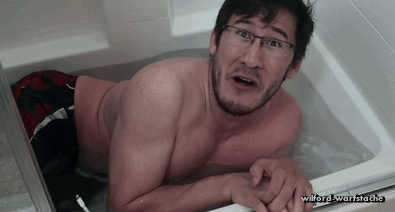 wilford-warfstache:  Ice Bath Challenge!  &ldquo;My bum bum is freezing, and