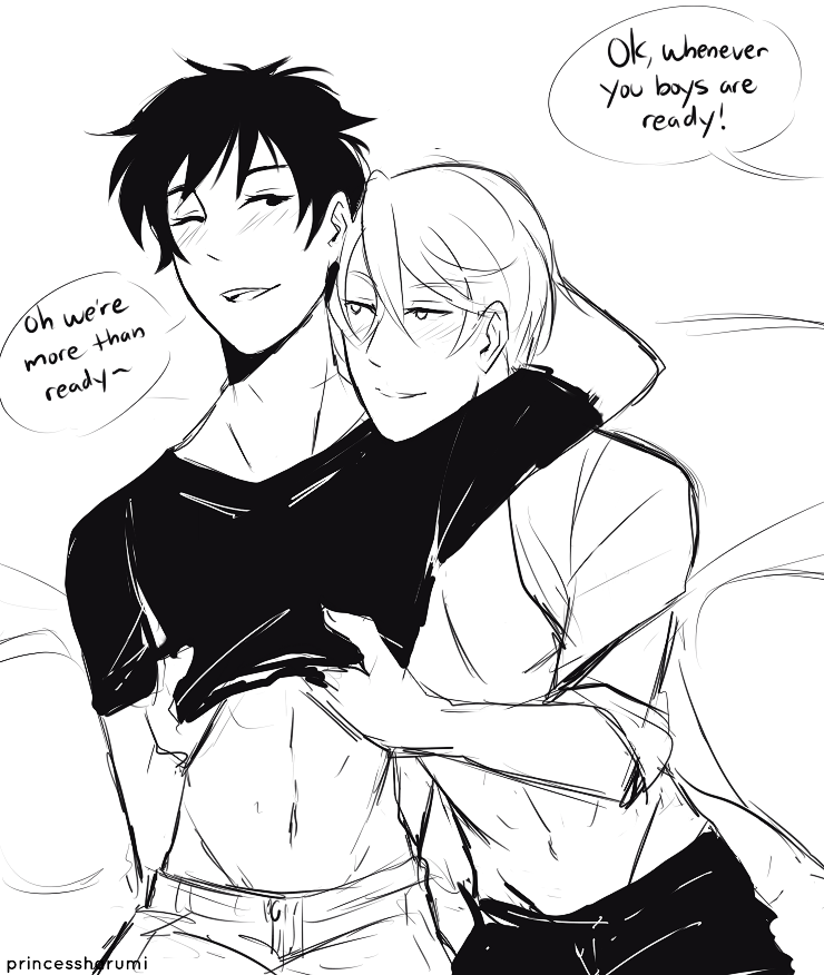 [ Porn Star AU ] Viktor and Yuuri are popular porn stars who are fans of each other