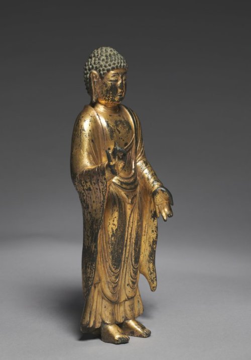 Amita (Amitabha Buddha)Korea, 9th century, Unified Silla Kingdom (668-935)Gilt bronze, Overall: h. 2