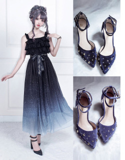 lolita-wardrobe:  New Release: Lost Angel [-✨✨-Starry Night-✨✨-] Lolita Shoes◆ Shopping Link &gt;&gt;&gt; https://www.lolitawardrobe.com/lost-angel-starry-night-lolita-shoes_p4767.html
